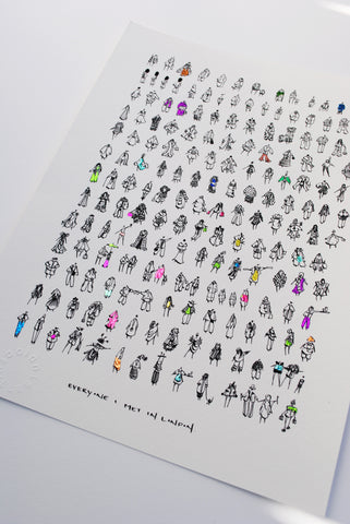 Everyone I Met in London | Hand-Embellished Limited Edition Print
