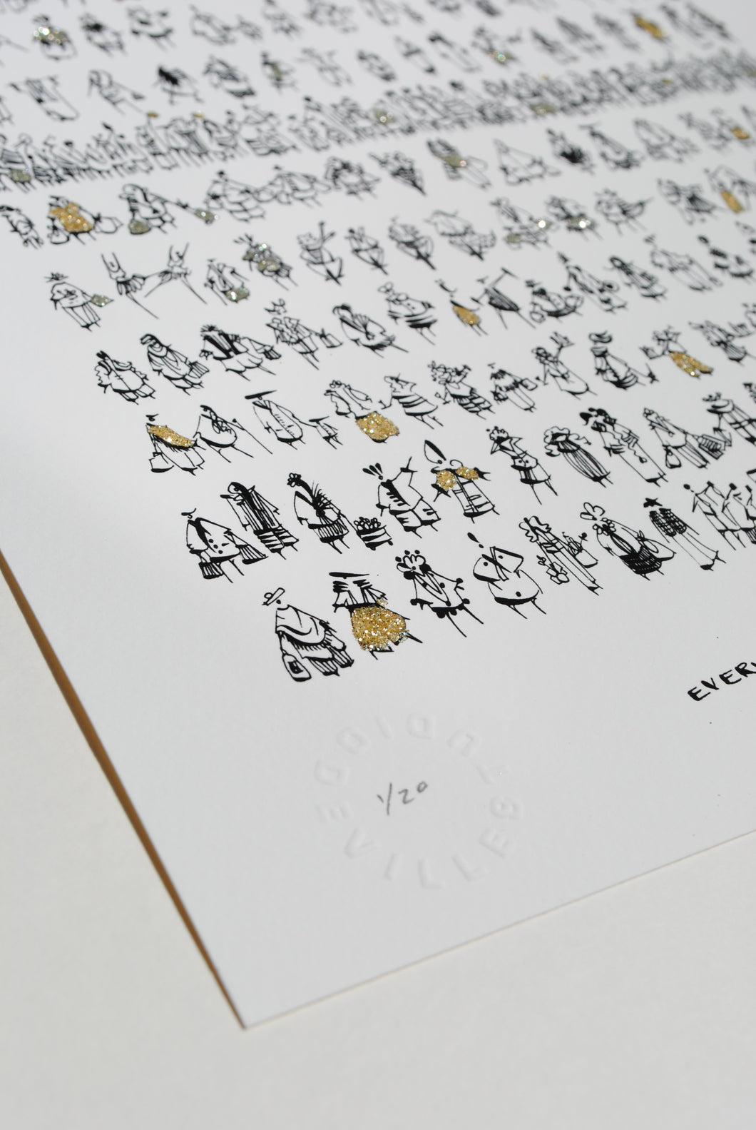 Everyone I Met in Paris | Hand-Embellished Limited Edition Print